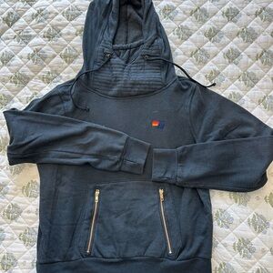 Aviator Nation Dark Navy Crewneck Hoodie with Small Multicolor Patch